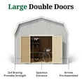 thumbnail image 4 of Little Cottage Co. 12x18 Classic Gambrel Barn with 6 ft. Sidewalls and Floor, Outdoor Wood Storage Shed Do-It-Yourself Precut Kit, 4 of 14