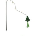 thumbnail image 6 of Pavilion - Pine Tree - 18" String Cat Toy With 18" Stick Handle With Ribbons And Bells Kitten Kitty Feline Furry Companion Christmas Holiday Gift Present, 6 of 7