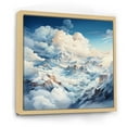 thumbnail image 2 of Designart "Mountainous Winter Clouds Vista" Clouds Floater Framed Wall Art Living Room, 2 of 5