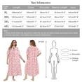 thumbnail image 5 of Women's Plus Size Nightgown Short Sleeve House Dress Sleepwear Long Nightdress Lace Square Neck Night Gown Oversized Loungewear Full Length Loose Sleep Dress Floral Print Sleepshirts,XL-5XL, 5 of 8