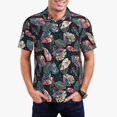 thumbnail image 2 of Salouo Colorful Tropical Leaves for Men's Short Sleeve Polo Shirts,Polo Shirts for Men Performance Short Sleeve Golf Shirt Athletic Casual Collared T-Shirt-Large, 2 of 8