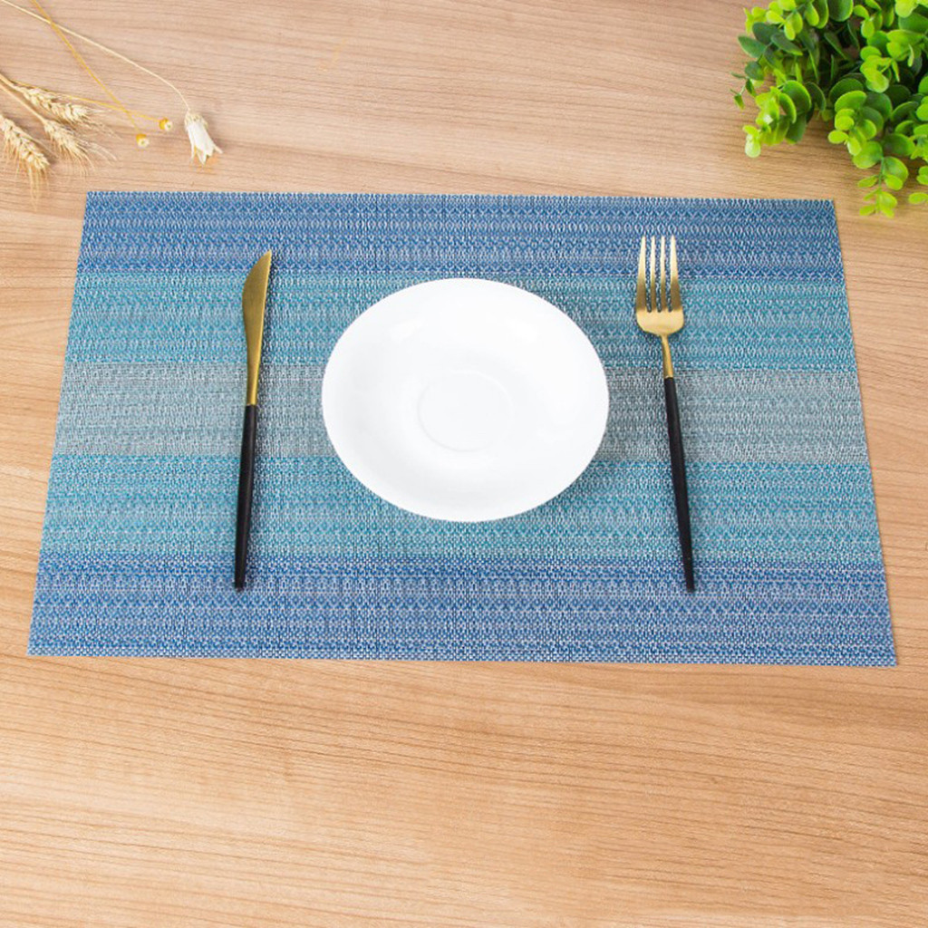 6PC Home Dining Mat Insulation Washable Family Features Western Mat