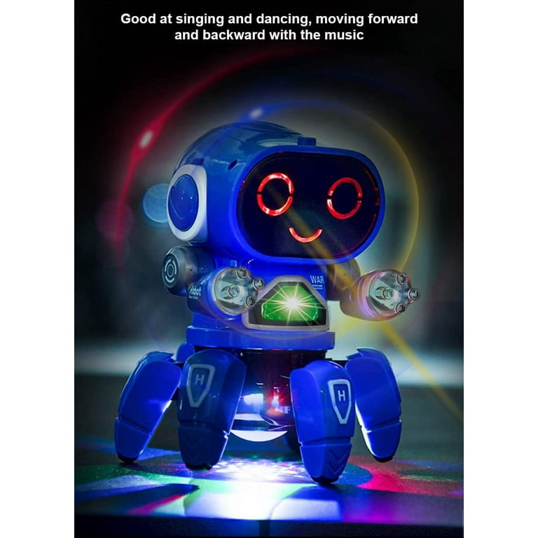 Électronique Intelligent Rc Robot Six-claw Dancing Robot Smart Music Robot  Toy Pour Enfants Disco Coloré Neon 5 Dance Songs