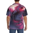 thumbnail image 3 of Honeii Astronaut Riding Fiery Horse for Men's Short-Sleeved Button-Up Collared Shirt Featuring A Pocket, Perfect for Beach Vacations, And Travel Adventures.-Large, 3 of 5