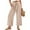 AK11-Beige, variant on Womens Wide Leg Palazzo Pants Cropped High Waisted 2026 Summer Casual Loose Lounge Flowy Travel Work Business Trousers White M