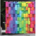 thumbnail image 4 of Ambesonne Geometric Shower Curtain, Rainbow Color, 69"Wx75"L, Multicolor, 4 of 5