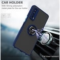 thumbnail image 2 of For TCL Stylus 5G Impact Metal Ring Holder Stand Magnetic Car Mount Protective Hybrid Case Cover Red, 2 of 5
