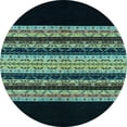 thumbnail image 1 of Ahgly Company Indoor Round Abstract Light Blue Modern Area Rugs, 4' Round, 1 of 4