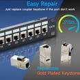 thumbnail image 3 of Panel de conexiones Lysymixs Cat6 STP de 24 puertos RJ45 con alimentación directa, 3 of 4