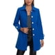 thumbnail image 1 of Abrigo de invierno para mujer con cuello Peter Pan, trench y abrigo de guisante en azul real, 1 of 6