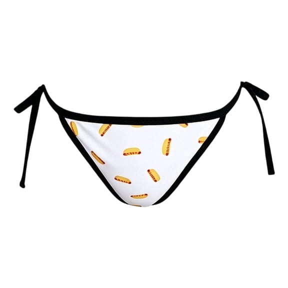 DHFJKG Womens Bikini Bottoms Reversible Swimsuit Low Rise Side Tie Swim Briefs Pool Beach Resort Wear