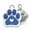 Blue, variant on Personalized Dog Tag Custom Engraving of Content for Your Pet's Name and Information Cute Paw Shaped Pet Id Tag Dog Footprint Silver