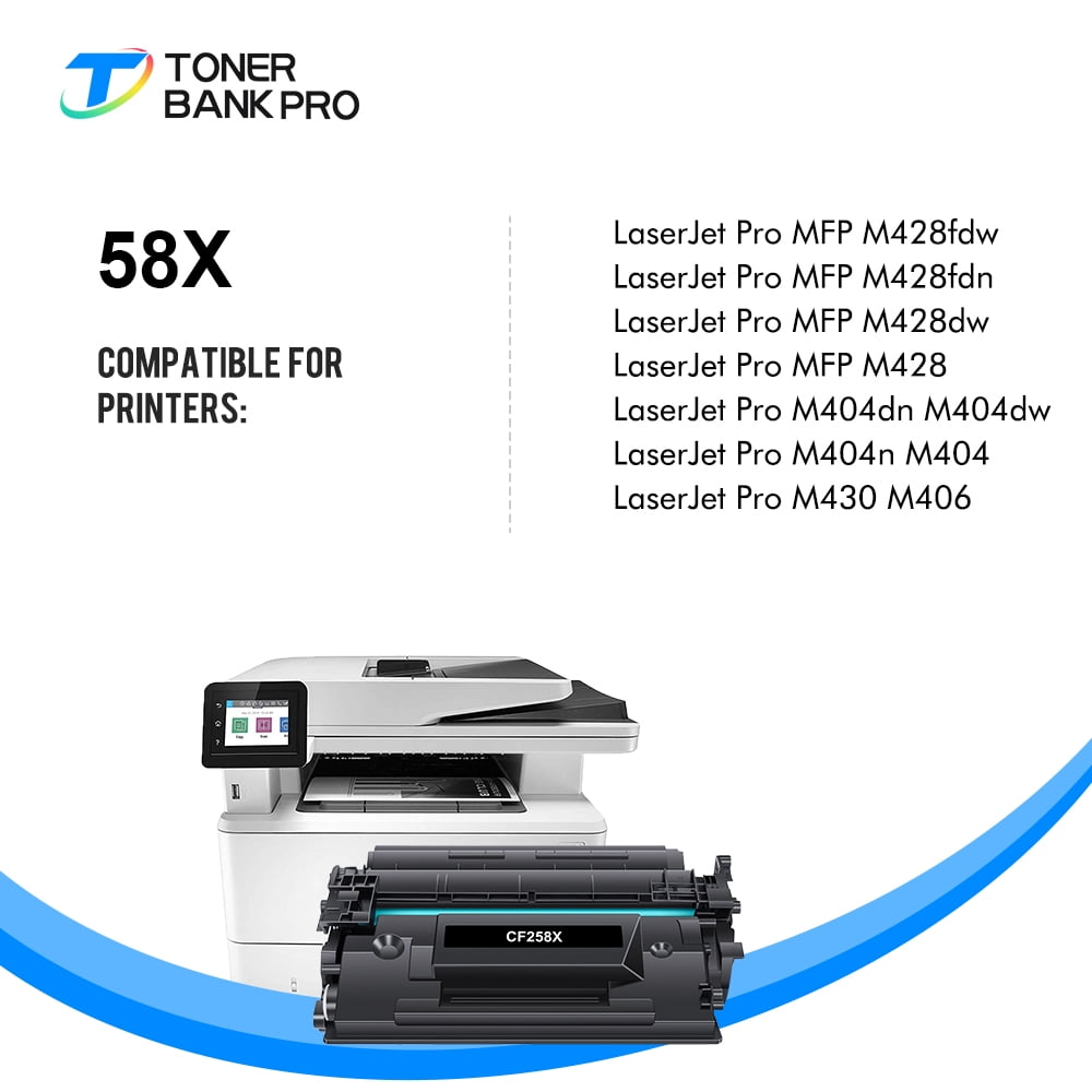 58X Toner Cartridge CF258X Black (NO-chip) 10-Pack