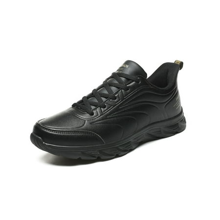 

Difumos Men Hiking Shoes Low Top Trainers Lace Up Sneakers Sports Lightweight Walking Shoe Anti-collision Non Slip Athletics Black Gold 10.5