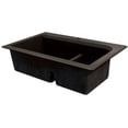 thumbnail image 4 of Transolid Radius 33in x 22in silQ Granite Drop-in Double Bowl Kitchen Sink with 5 CBDEF Faucet Holes, In Espresso, 4 of 4