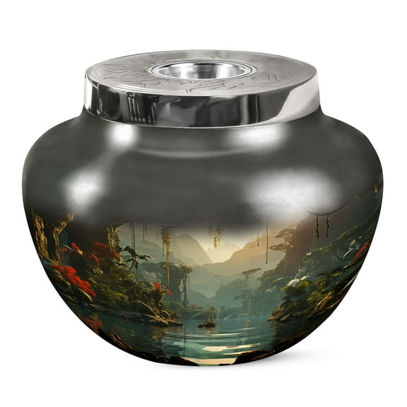 KARYLIZ Forest Urn For Ashes Adult - Urn For Human Ashes - Unique Cremation Urns (Size - 10 INCH)