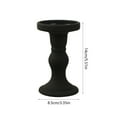 thumbnail image 2 of Glass Candle Holder - Black Pillar Candle Holder Set for Candlesticks Taper Tealight - Matte Black, 2 of 6