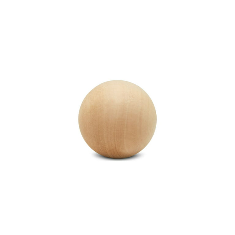4 inch Round Wooden Balls for Crafts, Bag of 2 Unfinished and