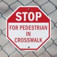 thumbnail image 5 of Stop For Pedestrian in Crosswalk (2 Pack) 10 inch X 10 inch Octagon Plastic Sign Weather Resistant, UV Protected for Workplace, Private Property, and Construction Site, Made in the USA, 5 of 7