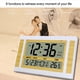 thumbnail image 3 of 2X Reloj de Pared Digital LCD Gran Número Tiempo Temperatura Calendario Alarma Mesa Escritorio Reloj Diseño Moderno Oficina Hogar Plata, 3 of 8