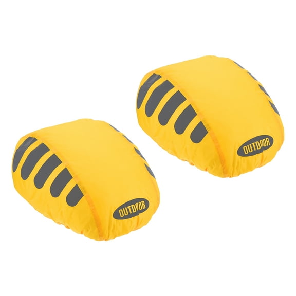 Uxcell Cycling Bicycle Helmet Cover Motorcycle Helmet Rain Covers Ride Gear Helmet Cover Yellow 2 Pack