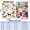thumbnail image 5 of Horse Throw Blankets for Women, Soft Flannel Horse Blanket with Flowers, Fluffy Cozy Floral Print Blankets, Warm Fuzzy Horse Blankets for Adults Daughter Gifts Home Sofa Couch Bed Decor,(30"x40"), 5 of 10
