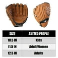 thumbnail image 3 of M Buder Guante de Béisbol para Niños Jóvenes y Adultos, Guante de Práctica para Mano Izquierda, Piel Sintética, Diseño Cómodo, Café Negro, 10.5 Pulgadas / 26.67 cm, 3 of 6