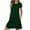 Green, variant on Womens Nightgowns Short Sleeve Pockets Sleepwear Fashion Casual Round Neck Solid Color Pajamas, S-2XL