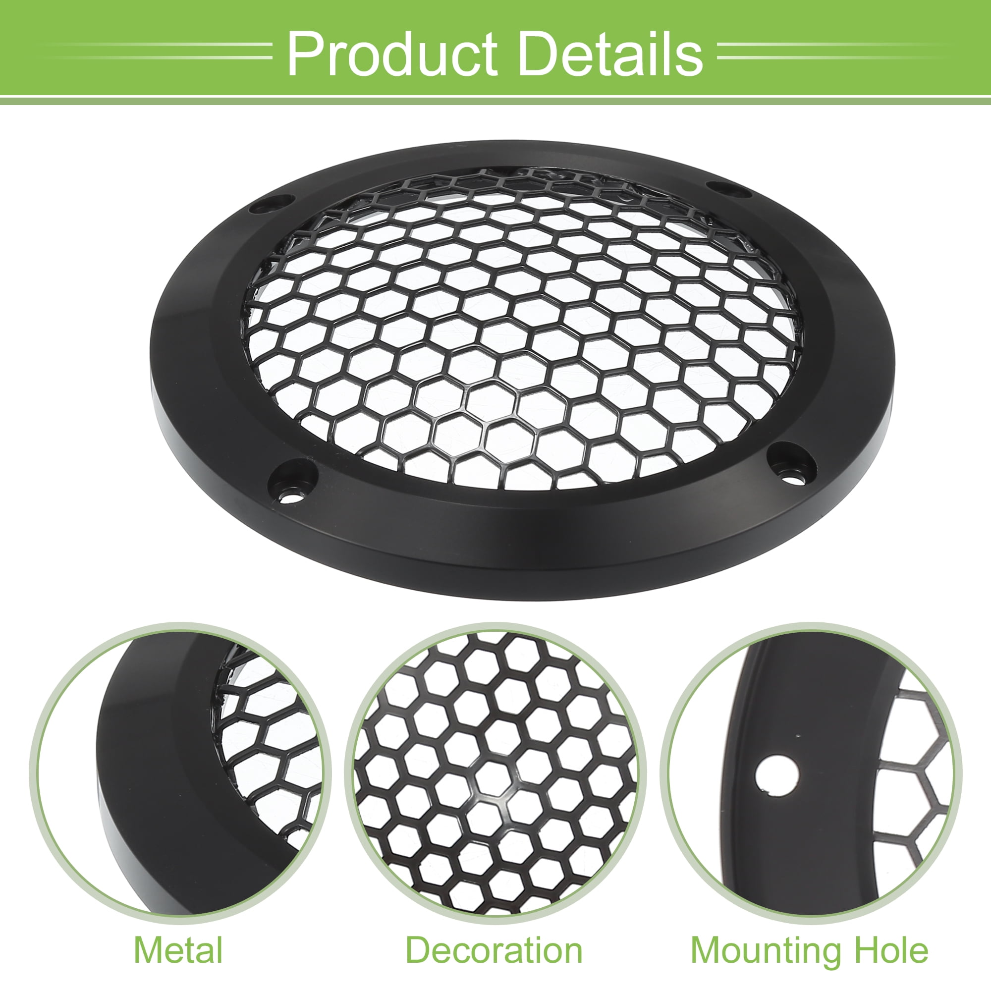 Unique Bargains Universal 4 Inch Car Speaker Grills Cover with Mounting Screws
