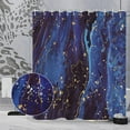 thumbnail image 2 of Marble Shower Curtain, Blue Watercolor Shower Curtain for Bathroom Stall RV Abstract Art Decor Waterproof Fabric Shower Curtain Set with Hooks 72x72 inches, 2 of 6