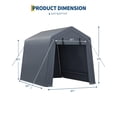 thumbnail image 2 of Studyset 6x6 FT Portable Outdoor Storage Shed with 2 Roll-Up Zipper Doors & Vents,Portable Carport,240G Heavy-Duty Shelter Waterproof PE Tarp,UV-Resistant Carport Storage Sheds for Motorcycle, 2 of 7