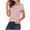 07-Pink, variant on Axiiglly Striped Short Sleeve Tops for Women Relaxed Fit Basic Tees Soft and Stretch, S-2XL