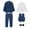 Navy, variant on Hinvhai Boys Suit Set Modern Fit Kids Suits Adjustable Waist Boys Wedding Outfit for Boy Communion Suits for Boys White 12 Months
