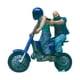 thumbnail image 1 of 1/64 Modelo de motociclistas Mini motociclista enmascarado Diorama Escenario Resina Realista azul, 1 of 9