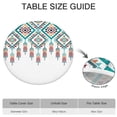 thumbnail image 6 of Multicolor Ethnic Geometric Border Pattern Round Fitted Tablecloth with Elastic Edge,Dining Table Cover Waterproof,Outdoor Round Tablecloth for Camping,Dining,Indoor and Outdoor, 6 of 7