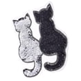 thumbnail image 1 of yuksok Sequins Sewing Applique Reversible Embroidery Clothes Black, 1 of 7