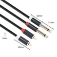 thumbnail image 3 of Audio Cable,Wire Co Plated Cable 2×6.35mm Male 2 Rca Male Alloy Shell 5ft Audio Cable 1/4'' To Dual Male Adapter Wire 2×6.35mm Male To Plated Alloy Shell Rusuo Dual A Cable 2 A Male Eryue Siuke, 3 of 6