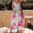 thumbnail image 2 of Vibrant Floral Paisley Watercolor Pattern Design Fine Art Sleeveless Dress Summer Dress Woman 2025, 2 of 7