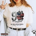 thumbnail image 2 of 9/11 Memorial Shirt, 25th Anniversary Never Forget T-Shirt, Patriot Day First Responder Gildan 5000 Printed Tee, 2 of 4