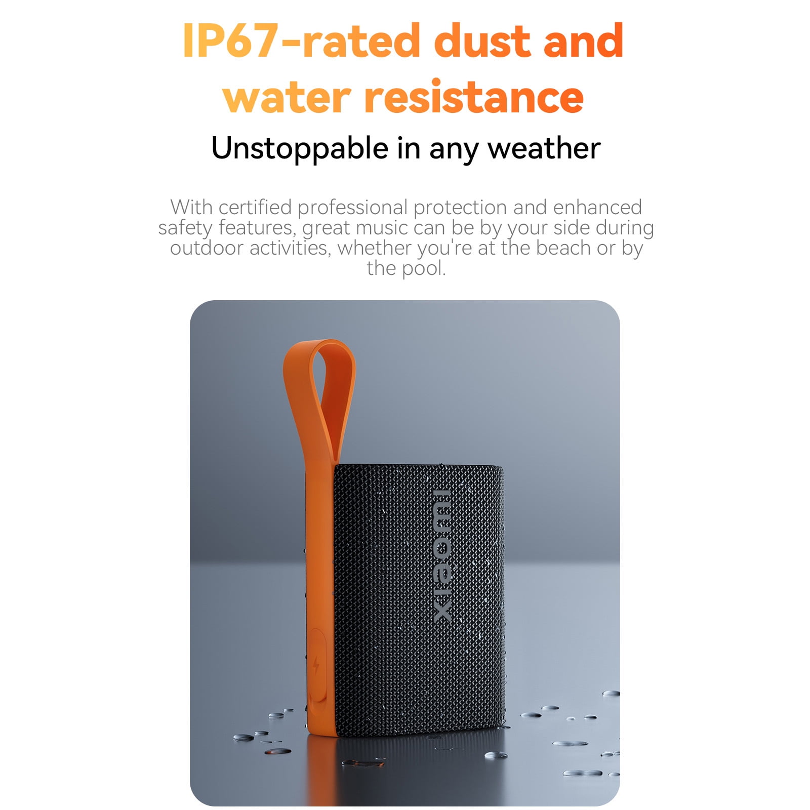 Xiaomi Mi Bluetooth 5.4 Speaker - 5W IP67 Waterproof, 10H Playback, TWS Pairing, Portable Dynamic Sound - Black