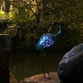 thumbnail image 5 of CHISHEEN Crane Garden Statue, Metal Heron Decor with Solar Lights, Yard Art with LED Lights for Outdoor Decorations, Blue Crane Sculpture for Backyard Farm Patio Yard Lawn Decorations, 5 of 7