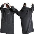 thumbnail image 2 of Wweixi Polyester Winter Hooded Sleeved Blanket Stylish And Comfortable Winter Gear And Soft Feeling. red, 2 of 6