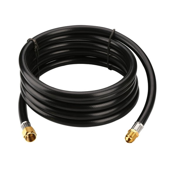 WADEO 12FT Propane Extension Hose, 3/8 inch Female Flare Fitting x 3/8 inch Male Flare Fitting Propane Hose for Gas Grill, RV, Turkey Cooker, Propane Fire Pit, Heater, Generator, Gas Grill, and More