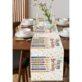 thumbnail image 4 of ERUNPONLY Happy Birthday Table Runner - 60 Inch Long Colorful Star Funny Celebration Cotton and Linen Blended Dress Scarves Farmhouse Table Runner for Kitchen Dining, Coffee Table, 13" x 60", 4 of 8