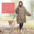 thumbnail image 4 of Wearable Oversized Blanket,Brown Christmas Gingerbread Pattern Wearable Blanket Hoodie for Adults,Cozy Hooded Blankets with Super Pockets,Super Warm Fuzzy Pullover for Women & Men, 4 of 6