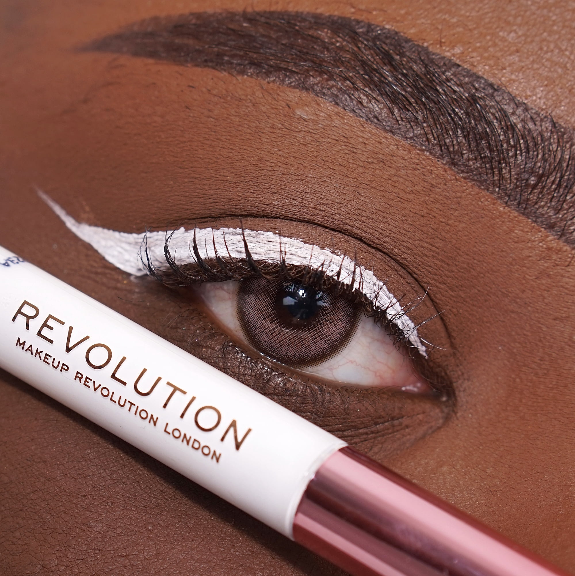 Revolution Master Flick Dip Liquid Eyeliner Pen, Waterproof, High-Pigment, Snowy White