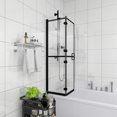 thumbnail image 1 of vidaXL Folding Shower Enclosure ESG 80x140 cm Black, 1 of 4