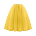 thumbnail image 2 of Women's High Waist Flowy Layered Short Skirt A Line Ruffle Festival Dance Casual Skirt Gold S, 2 of 4