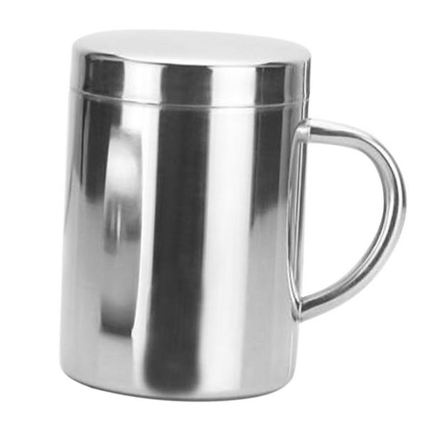 Jarra de Cerveza de Doble Pared Taza de Vino de Acero Inoxidable Taza Aislante para Acampar Al Aire Libre - Vaso de 220/300 / 420ml para Oficina, Viaj 220ml SOLEDAD Taza de agua caliente de acero inoxidable