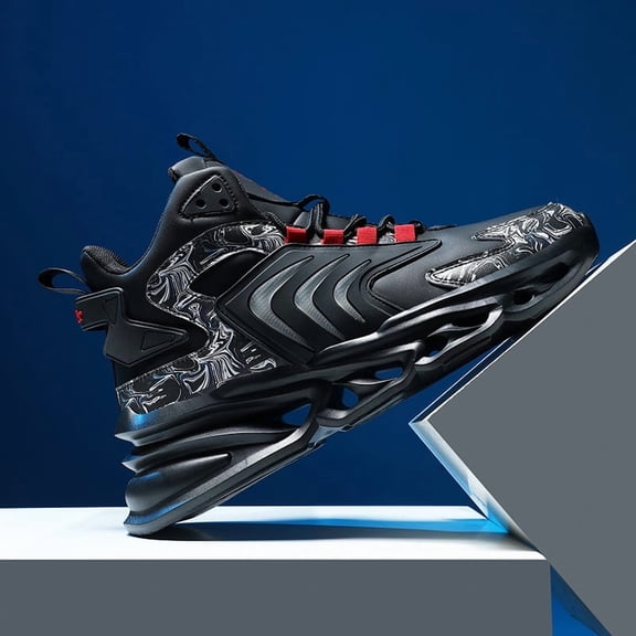 Men's Winter High-Top Sneakers/Boots - Ultra-Light Thick-Sole Knife-Soled Sports Shoes  Cushioning &  Upper for Urban Streetwear,, Casual (Lace-Up) - All-Terrain  with Large Rubber Outsole,